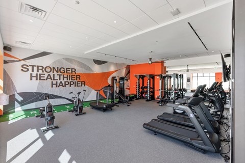 Fitness center with turf and various machines!